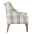 thumbnail image 2 of HomePop Modern Swoop Arm Accent Chair, Gray Plaid, 2 of 5