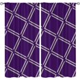 thumbnail image 1 of Geometric Stripes Check Window Curtains, Triangles Diagonal Squares Rod Pocket Blackout Window Drapes, Dust-Proof Easy to Clean Curtains for Living Room Bedroom Kitchen Dining Room-W52xL84in, 1 of 5