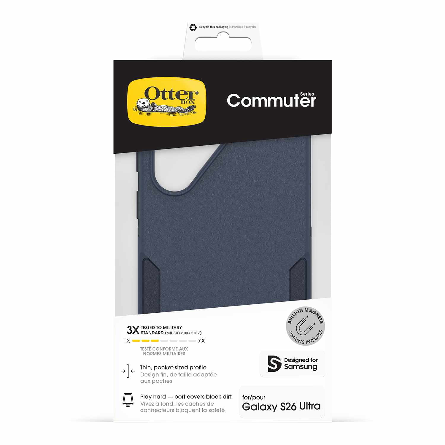 OtterBox Étui Commuter avec Magnets Bleu Sentiment pour Samsung Galaxy S26