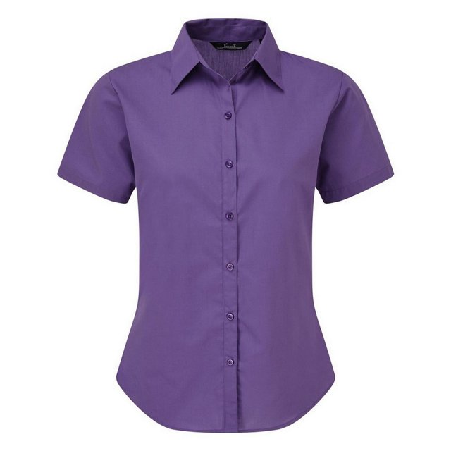 Premier Blouse en Popeline à Manches Courtes / Chemise de Travail Unie