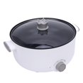 thumbnail image 1 of Hot Pot Electric with Steamer, 1000W Electric Pot with Steaming Basket Multifunctional Non Stick Electric Skillet Electric Cooker with Power Control for Cooking Stewing Steaming, 1 of 7