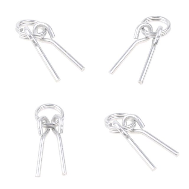 4x Premium Awning Tent Pole Rings with 2 Pin Outdoor Camping Tent Pole Connector