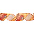 thumbnail image 2 of Halloween Theme Decoration Ribbon with Pumpkin Maple Leaf, Faux Linen Woven Ribbon for Holiday Party, DIY Gift Wrapping Bow Making Supplies, 2 of 8