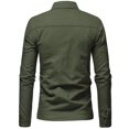 thumbnail image 4 of Birdeem Mens Lapel Slimfit Solid Color Pocket Button Long Sleeve Jacket, 4 of 4