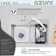 thumbnail image 4 of Azuni Topmount 31 ¼" Stainless Steel Double Bowl Workstation Kitchen Sink with 6 Accessories C432L, 4 of 14
