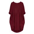 thumbnail image 3 of Robe Décontractée pour Femmes, Longueur Genou, Manches Longues, Ample, Tendance, Imprimée, Robe Confortable Coupe Droite, Robe T-Shirt avec Poches, 3 of 3