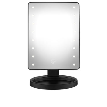 Miroir de maquillage lumineux noir mat True Glow®