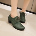 thumbnail image 4 of TIEVOSA Chaussures pour Femmes Rétro à Bout Plat à Talon Moyen, 4 of 6