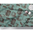 thumbnail image 2 of Soimoi Poly Georgette Fabric Tea & Coffee Cups Printed Craft Fabric by the Yard 52 Inch Wide, 2 of 3