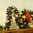 thumbnail image 3 of Garland with Lights 6.56 Feet Halloween Metal Chip Wreath Flash Twisted Metal Hanging Wreath Light String Battery Powered Halloween Decorationbattery Operated String Lights, 3 of 6
