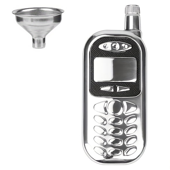 Flasque en Forme de Téléphone, Flasque de Poche pour Whisky, Flasque de Hanche en Acier Inoxydable pour Liqueur, Cadeaux pour les Amateurs de Whisky, Distributeur de Liqueur Portable pour Voyage et Usage Extérieur