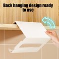 thumbnail image 4 of weibbin Wood Wall Mounted Tissue Storage Shelf for Kitchen Roll Paper Holder No Punching,Green, 4 of 6