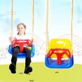 thumbnail image 2 of 3 in 1 Multifunctional Baby Swing Basket Outdoor Swing Hanging Toy for Children 16.5*13*15inch, 2 of 7