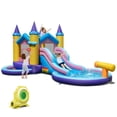 thumbnail image 1 of Costway 6 in 1 Kids Inflatable Water Slide Blower with Slide Splash Pool with 735W Blower, 1 of 10