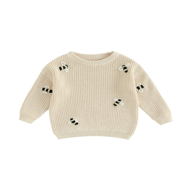 Chandails à Col pour Bébé Manches Longues Pulls Tricotés Amples