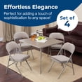 thumbnail image 2 of MECO Sudden Comfort Deluxe Fabric Padded Folding Chair Set, Chicory Lace(4 Pack), 2 of 6