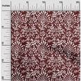 thumbnail image 1 of oneOone Georgette Viscose Tissu Rouge Sang Feuilles et Floral à Blocs Matière de Robe Tissu Imprimé Tissu au Mètre 42 Pouces de Large, 1 of 1