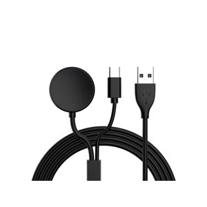 2 en 1 Galaxy Watch 5/5 Pro Chargeur pour Samsung Galaxy Watch 5/5 Pro/4/3/Active2/Active Chargeur sans fil Dock et Galaxy S22/S21/S20/S10/Note 20/10/9