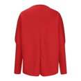 thumbnail image 3 of Besolor Womens Spring Fall Tunic Tops Ladies Crewneck Long Sleeve T-Shirt Casual Solid Color Spring Fall Going out Blouse, 3 of 5