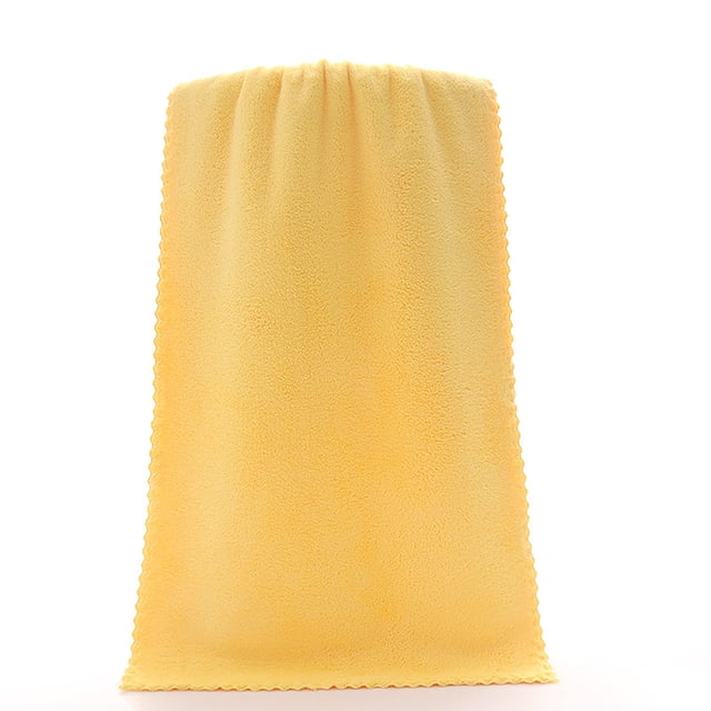 Bigersell Bathroom Towels 75 x 35 cm Solid Microfiber Soft Plush Bath Towels Super Absorbent Face Towels Rectangular Bathing Shower Towels Quick Dry Hand Bath Towels A