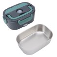 thumbnail image 4 of Electric Lunch Box, 40W 1.5L Portable Heated Lunch Box Stainless Steel Liner Cooking Lunch Box With Spoon And Storage Bag, Heated Lunch Boxes For Car, Truck And Home, 4 of 8
