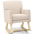 thumbnail image 1 of Costway Modern Upholstered Rocking Chair Rocking Armchair for Living Room Bedroom Beige, 1 of 9