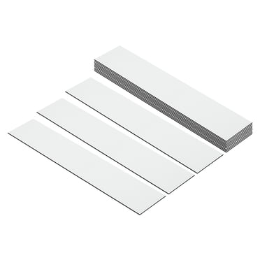 Uxcell Plaques Nominatives Vierges 10"x2", Lot de 12 Plaques Nominatives Personnalisées Gravées, Blanc, Noir