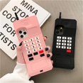 thumbnail image 2 of Case for Silicone Carton Design Cute Cover Fashion Funny Kawaii 3D Skin Protective Accessories Shell Shockproof Scratch Resistant Cases Girls Kids, Pink Retro, iPhone 12mini, 2 of 4