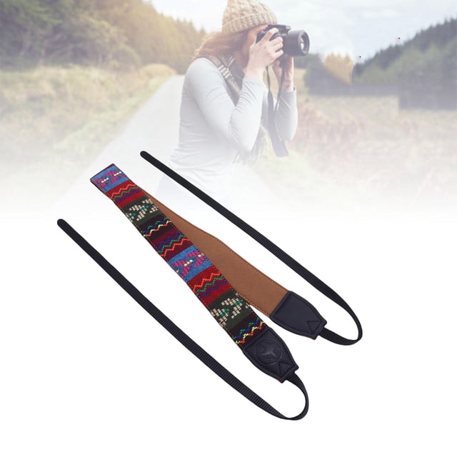 Courroie d'Appareil Photo, Style Ethnique Vintage Bohème, Sangle Réglable pour Caméscope Épaule Cou Bandoulière, Universelle pour Appareils Photo Reflex Reflex Sans Miroir