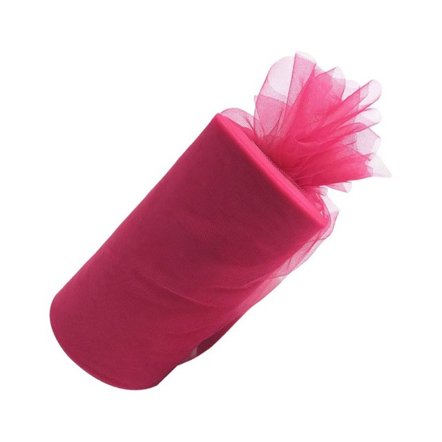 mmirethe Wedding Party Decorations Easy To And Clean Tulle Coil Easy To Ad Clean Tulle Coil For DIY Wedding rose red 2Set