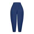 thumbnail image 3 of Birdeem Pantalon Ample Décontracté pour Femmes avec Poches Mode Combinaison en Coton et Lin, 3 of 7
