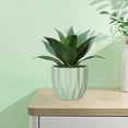 thumbnail image 1 of RuiJiao Clearance Round Planter Pot Vintage-Style White Flower Pots Indoor Textured Cylindrical Succulent Containers, 1 of 6