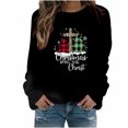 thumbnail image 2 of Sweatshirt de Noël pour Femmes 2023 Hauts Imprimé de Noël Col Rond Pull Blouse Ample Sweatshirt Sans Capuche en Solde, 2 of 7