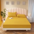 thumbnail image 4 of Double Bed Fitted Sheet Piece Non Slip Fixed Bed Cover All Inclusive Mattress Protection Bed Cover Soft Fiber Suitable For Sleeping Naked, 4 of 6