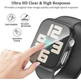 thumbnail image 2 of [6 Pack for Apple Watch Case SE 2nd Gen Series 6 5 4 SE 44mm Screen Protector, Ultra-Thin Tempered Glass, Full Coverage Hard PC Face Cover for iWatch 44mm, 2 of 7