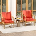 thumbnail image 4 of Gymax 2PCS Deep Seat Chair Cushion Pads Set Indoor/Outdoor w/ Rope Belts Orange, 4 of 9