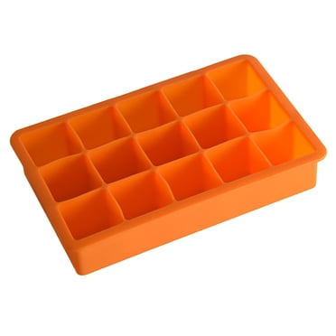 Leutsin Silicone Ice Maker 15-Cube Ice Tray Ice Mold Storage Container Tray