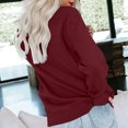 thumbnail image 4 of RKSTN Womens Sweatshirt Solid Color Loose Round-Neck Long Sleeve Oversized Sweatshirt Womens Fall Fashion 2023 Blouse Tops with Pockets, 4 of 6