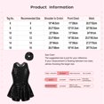 thumbnail image 5 of Riismen Robe Justaucorps Sans Manches à Paillettes Brillantes pour Filles Enfants Costume de Danse Latin Jazz Salsa Samba Rumba Rouge 16, 5 of 5