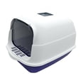 thumbnail image 3 of Esquirla Hooded Cat Litter Box Enclosed and Covered Cat Toilet Kitty Litter Tray Reusable Blue, 3 of 8