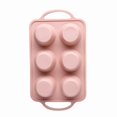 thumbnail image 1 of 6 Grid Silicone Muffin Cupcake Baking Mold Non Stick Microwave Mold Tray, 1 of 3
