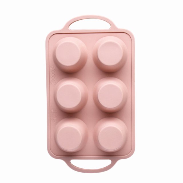 6 Grid Silicone Muffin Cupcake Baking Mold Non Stick Microwave Mold Tray