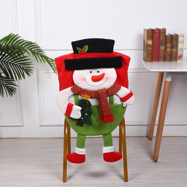 KITTEHIGM Christmas Decoration Christmas Dining Chair Covers, Christmas Chair Back Covers, Kitchen Chair Covers, Suitable For Christmas Holiday Festive Decoration Returned Pallets #65