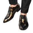 thumbnail image 2 of Men's Leather Shoes Classical Shoes for Men Formal Work Shoes for Men Wide Style On PU Low Shoes for Men Formal Office Shoes for Men Rubber Sole Block Heel Mens Shoes 574 Men Loafer Shoes, 2 of 9