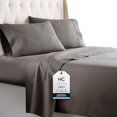 thumbnail image 2 of HC COLLECTION Queen Sheet Set - Deep Pocket Bed Sheets - Extra Soft & Breathable - 4 PC Set Easy Care Machine Washable - Cooling Gray Sheets, 2 of 4