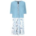 thumbnail image 3 of Tenue Deux Pièces pour Femme Robe Longue Sans Manches à Imprimé Floral avec Cardigan Ample Décontractée à Col Ras du Cou Robe Maxi Fluide, 3 of 8