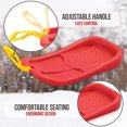 thumbnail image 3 of ArcticThrill Snow Sled for Kids - Snowpilot Slider - Single Rider Downhill Toboggan with Adjustable Handle; Outdoor Plastic Winter Sleigh for Toddlers & Kids, 3 of 7