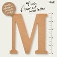 thumbnail image 4 of Plaid Unfinished Wood 5" Letter, M, 4 of 7