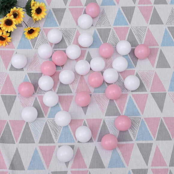CHICHUMID 100 Pcs Balles Océaniques Balles en Plastique Épaissies pour Rose Blanc pour Baignoire Fosse à Balles Piscine Plaisir et Jeu Imaginatif