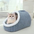 thumbnail image 1 of Jpxdew Grand Lit pour Animaux, Conception Semi-Fermée, Lavable, pour Chats, Chiens, Portable, 18x12x10 Pouces, 1 of 6